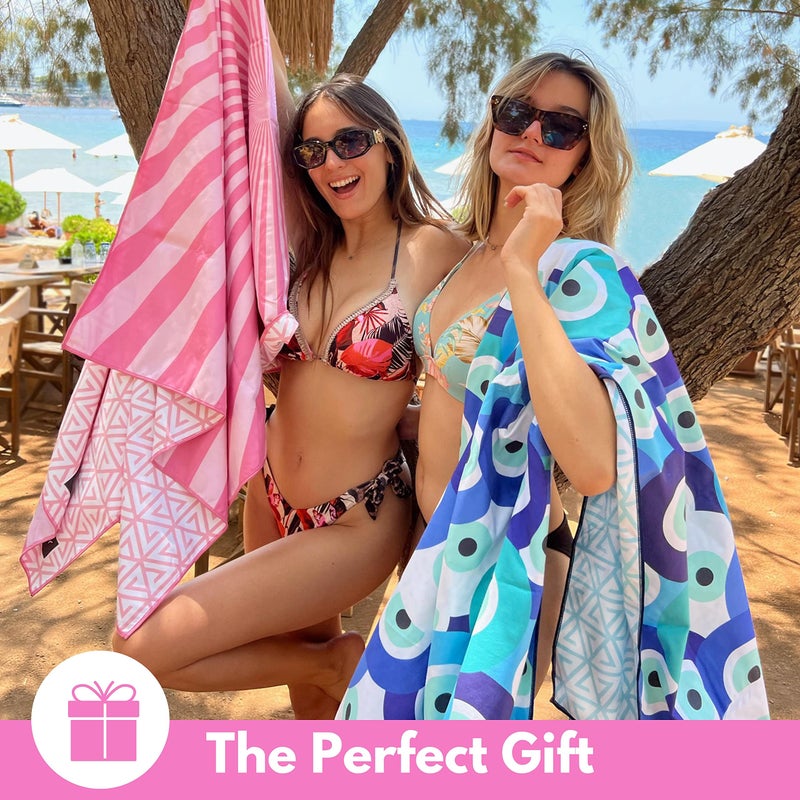 ECCOSOPHY Microfiber Beach Towel -Sand Free Towels are Quick Dry, Light Weight, Super Absorbent-Perfect Pool, Travel, Cruise, Camping Essentials - Oversized Extra Large for Adults (Cancun) - Image 4